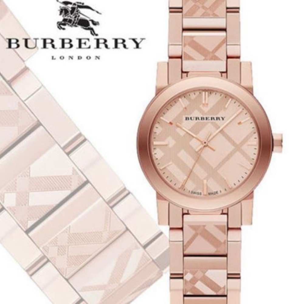 🆕 Authentic Burberry Rose Gold-tone Ladies Bu9235 Watch